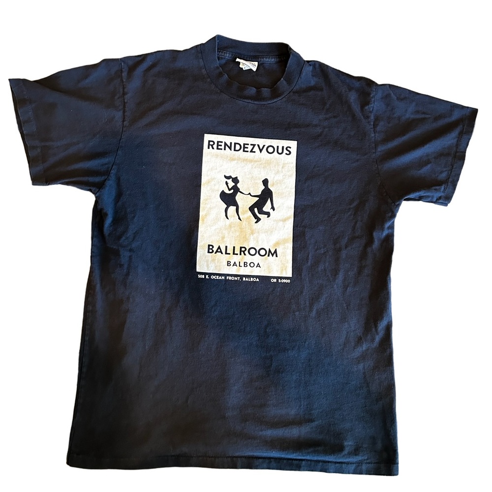 Navy blue yellow rat tee